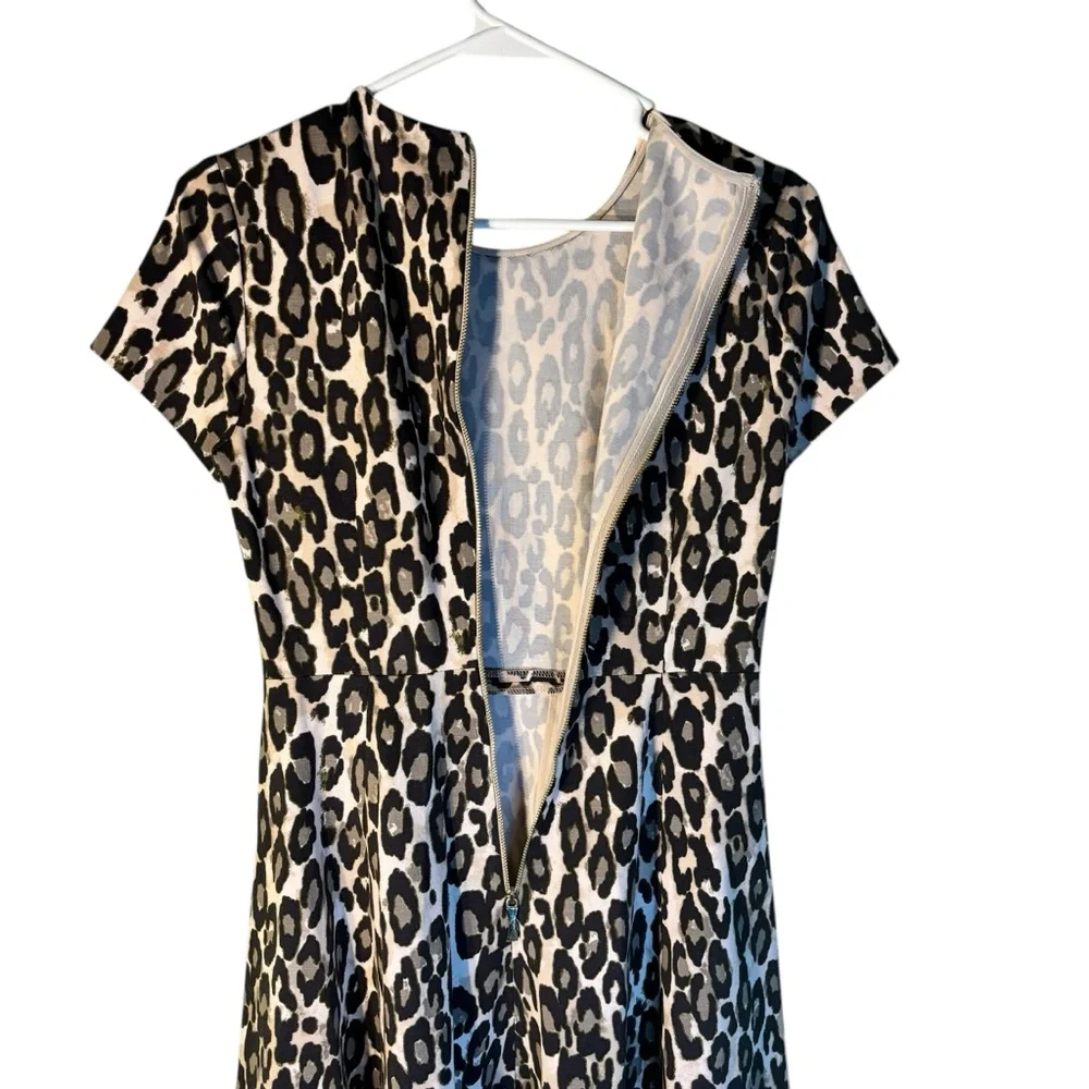 Kate Spade Autumn Leopard Print Skater Dress Size 0‎